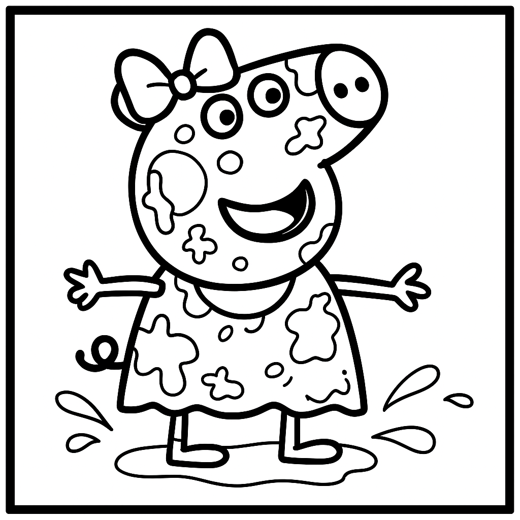 Bambina da Colorare Peppa Pig