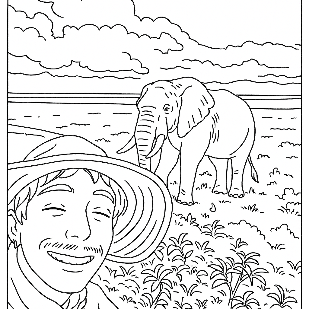 Savana da Colorare Studio Ghibli